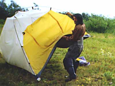 Перемещение палатки